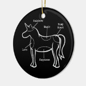 Unicorn Parts Keramisch Ornament (Links)