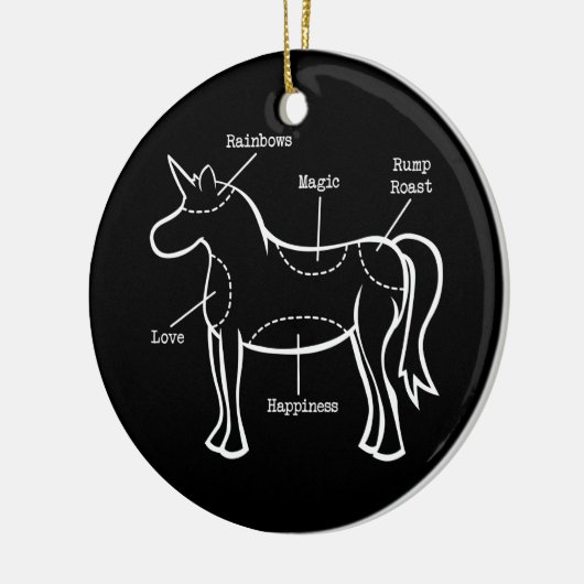 Unicorn Parts Keramisch Ornament (Links)