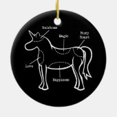Unicorn Parts Keramisch Ornament (Achterkant)
