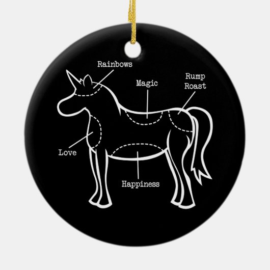 Unicorn Parts Keramisch Ornament (Achterkant)