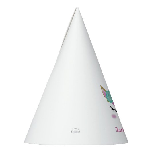 Unicorn party aangepaste naam feesthoedjes (Links)