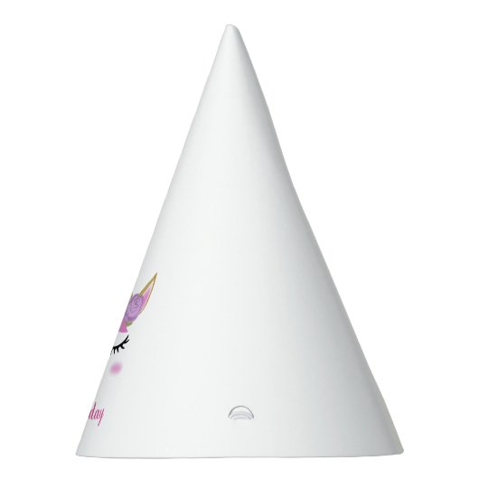 Unicorn party aangepaste naam feesthoedjes (Rechts)