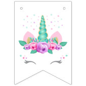 Unicorn Party Banner, Unicorn Birthday Vlaggetjes (Tweede vlag)