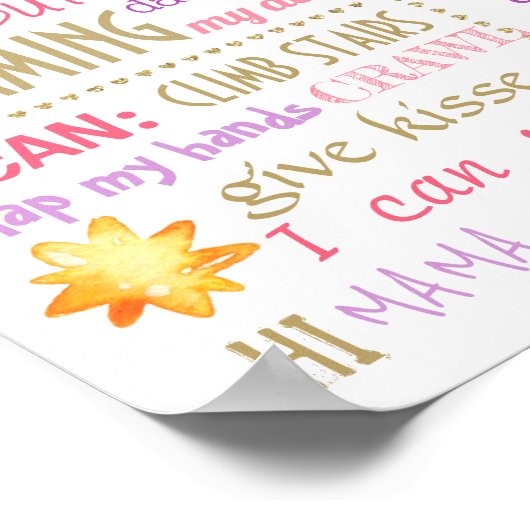 Unicorn Party Birthday-bord Poster (Hoek)