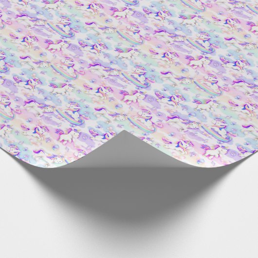 Unicorn Party Cadeaupapier (Hoek)