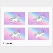Unicorn Party Collectie! Rechthoekige Sticker (Vel)