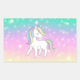 Unicorn Party Collectie! Rechthoekige Sticker