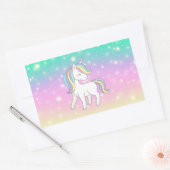 Unicorn Party Collectie! Rechthoekige Sticker (Envelop)