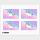 Unicorn Party Collectie! Rechthoekige Sticker (Vel)