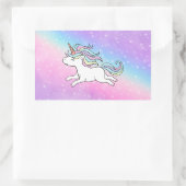 Unicorn Party Collectie! Rechthoekige Sticker (Tas)