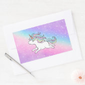 Unicorn Party Collectie! Rechthoekige Sticker (Envelop)
