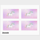 Unicorn Party Collectie! Rechthoekige Sticker (Vel)