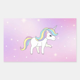 Unicorn Party Collectie! Rechthoekige Sticker