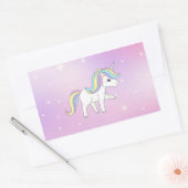 Unicorn Party Collectie! Rechthoekige Sticker (Envelop)