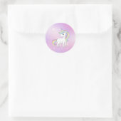 Unicorn Party Collectie! Ronde Sticker (Tas)