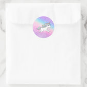 Unicorn Party Collectie! Ronde Sticker (Tas)