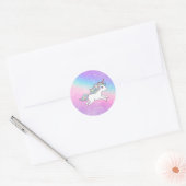 Unicorn Party Collectie! Ronde Sticker (Envelop)
