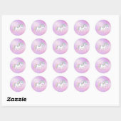 Unicorn Party Collectie! Ronde Sticker (Vel)
