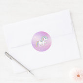 Unicorn Party Collectie! Ronde Sticker (Envelop)