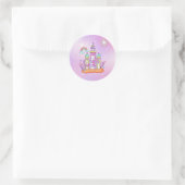 Unicorn Party Collectie! Ronde Sticker (Tas)
