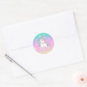 Unicorn Party Collectie! Ronde Sticker (Envelop)