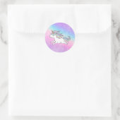 Unicorn Party Collectie! Ronde Sticker (Tas)