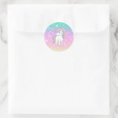 Unicorn Party Collectie! Ronde Sticker (Tas)