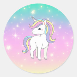 Unicorn Party Collectie! Ronde Sticker