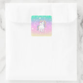 Unicorn Party Collectie! Vierkante Sticker (Tas)