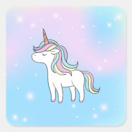 Unicorn Party Collectie! Vierkante Sticker