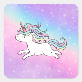 Unicorn Party Collectie! Vierkante Sticker
