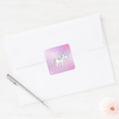 Unicorn Party Collectie! Vierkante Sticker (Envelop)