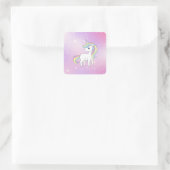 Unicorn Party Collectie! Vierkante Sticker (Tas)