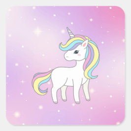 Unicorn Party Collectie! Vierkante Sticker