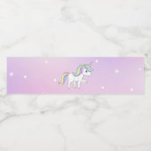Unicorn Party Collectie! Waterfles Etiket (Enkel label)