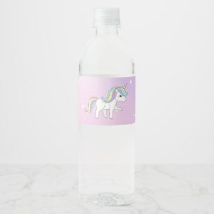 Unicorn Party Collectie! Waterfles Etiket
