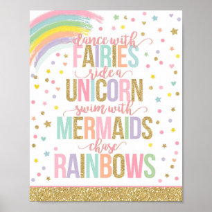 Unicorn Party Decorn Decorn Poster