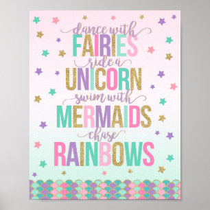 Unicorn Party Decorn Decorn Poster