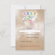 Unicorn Party Enchanted RSVP-kaarten