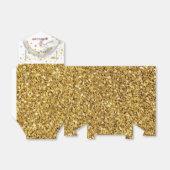 Unicorn Party Gold Glitter - Gepersonaliseerd Bedankdoosjes (Uitgevouwen)