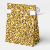 Unicorn Party Gold Glitter - Gepersonaliseerd Bedankdoosjes (Achterkant)