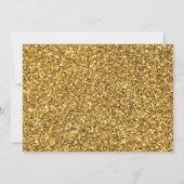 Unicorn Party Gouden magische verjaardag Kaart (Achterkant)