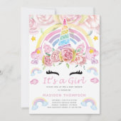 Unicorn Party Magisch Baby shower Kaart (Voorkant)