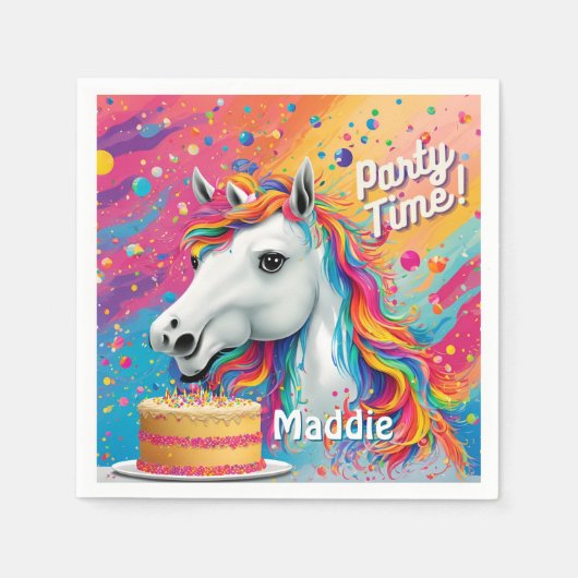 Unicorn Party Napkins Servet (Voorkant)