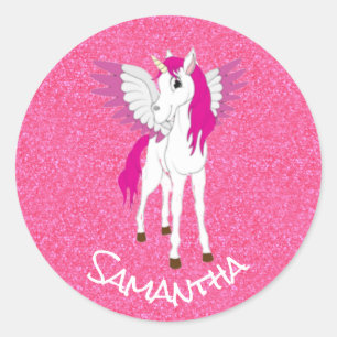 Unicorn Party Pride Pink Classic Round Sticker