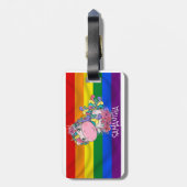 Unicorn Party Rainbow Bagagelabel (Achterkant verticaal)