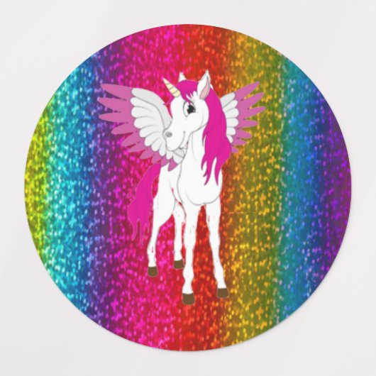 Unicorn Party Rainbow Labels (Design 1)
