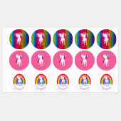 Unicorn Party Rainbow Labels (Vel)