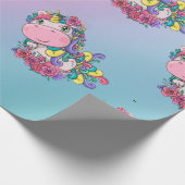 Unicorn Party regenbow pride Wrapping Paper Cadeaupapier (Hoek)