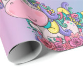 Unicorn Party regenbow pride Wrapping Paper Cadeaupapier (Rol Hoek)